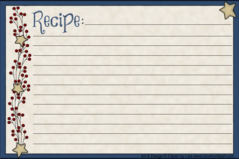 Free printable 4x6 recipe card template - bdametro