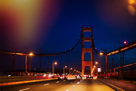 sending postcards: Golden Gate Bridge At Night