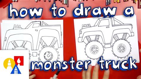 How To Draw A Monster Truck - Heightcounter5