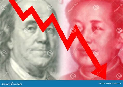 Large Red Arrow Pointing Down on 100 U.S Stock Photo - Image of closeup, background: 276172750