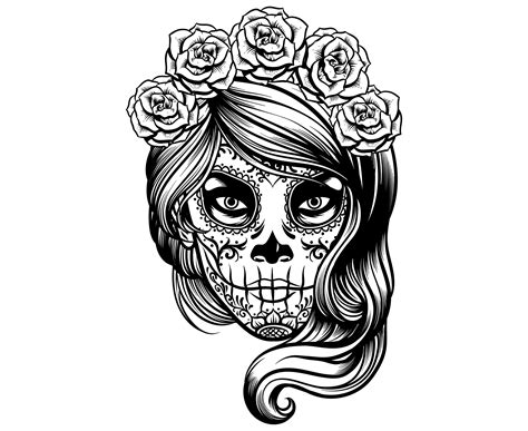 Day of the dead SVG, Sugar skull girl SVG,Sugar skull,Day of dead ...