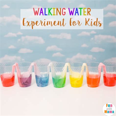 Walking Water Experiments For Kids - Fun with Mama