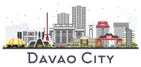 Philippines makati city skyline isolated Vector Image