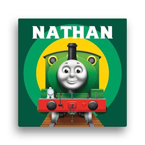 Personalized Thomas & Friends Percy 11 x 11 Canvas Wall Art | Wall canvas, Thomas and friends ...