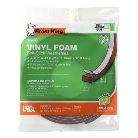 Frost King 17-ft x 3/4-in Brown Vinyl/Foam Window Weatherstrip at Lowes.com