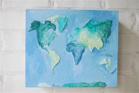 3D World Map, Blue Map, Map Painting, Map art Map Painting, Map Art, World Map, Sarah, Diagram ...