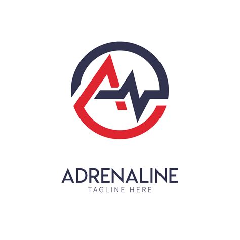 Adrenaline logo. illustration of letter A with adrenaline symbol 7754217 Vector Art at Vecteezy