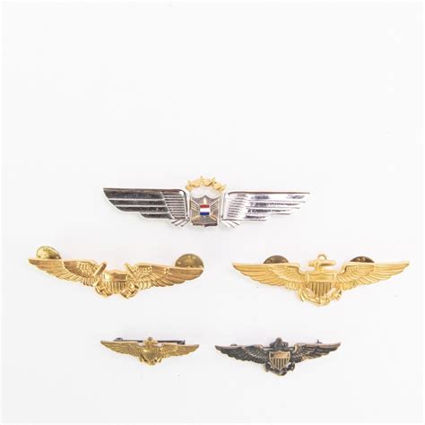 Sold Price: US Navy United Airlines Pilot Wings Lot (5) - Invalid date CST