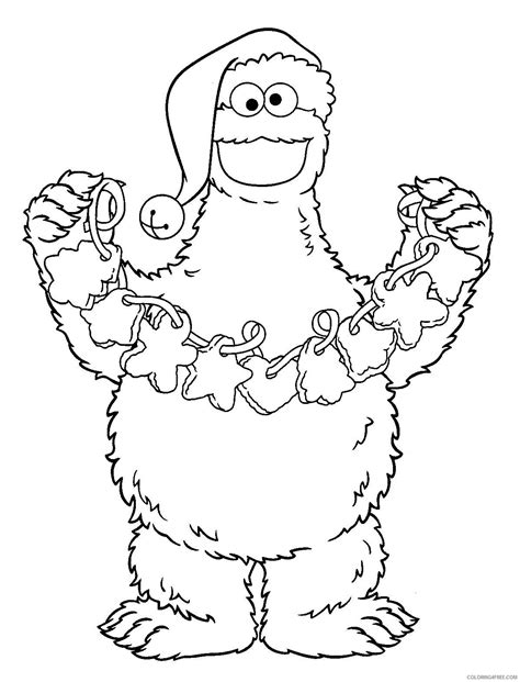 Elmo Christmas Coloring Pages Printable - coloring pages