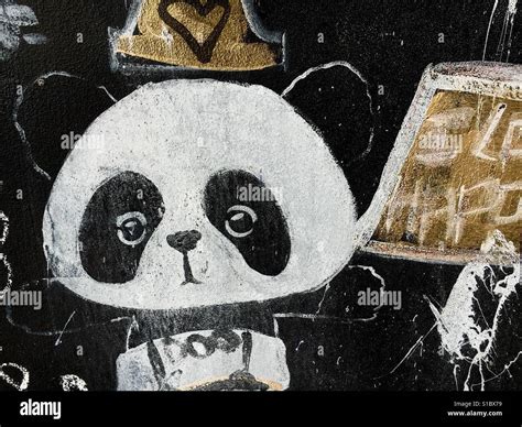 Panda bear graffiti Stock Photo - Alamy