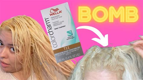 Toning my hair using Wella T11 - YouTube