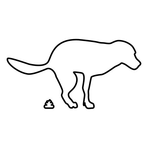 The dog poops icon black color outline vector 5158490 Vector Art at Vecteezy