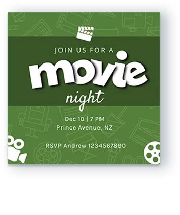 Free Customizable Movie Night Invitation Templates | DocHipo