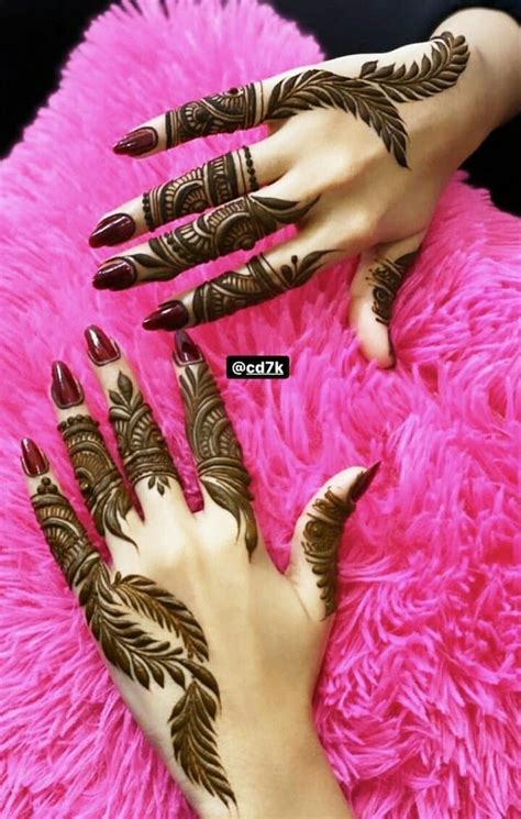 Simple Mehndi Designs Fingers, Kashee's Mehndi Designs, Circle Mehndi ...