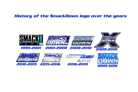 History of the SmackDown logos by LuisTheSonicFan2016 on DeviantArt