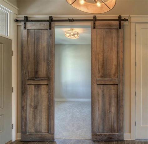 Double Panel Door in 2021 | Farmhouse doors, Double sliding barn doors, Barn doors sliding