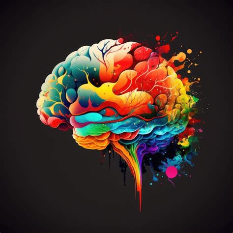 Premium Photo | Creative colorful abstract human brain on a dark background knowledge concept ...