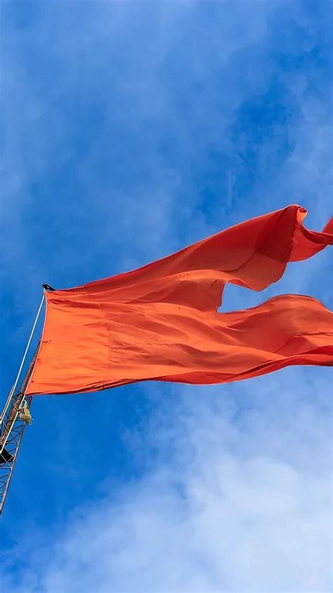 2K free download | Bhagwa Flag, Clear Sky Background, orange flag, HD phone wallpaper | Peakpx