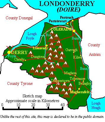 County Londonderry: Map and other information