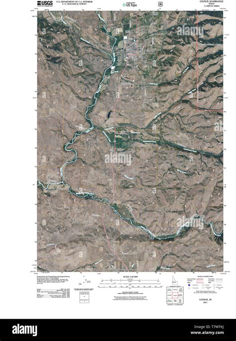 Map of council idaho Cut Out Stock Images & Pictures - Alamy