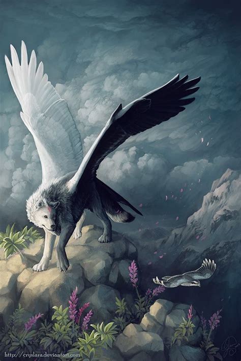 Winged Wolf Gallery | Fantasy wolf, Anime wolf, Mythical creatures art