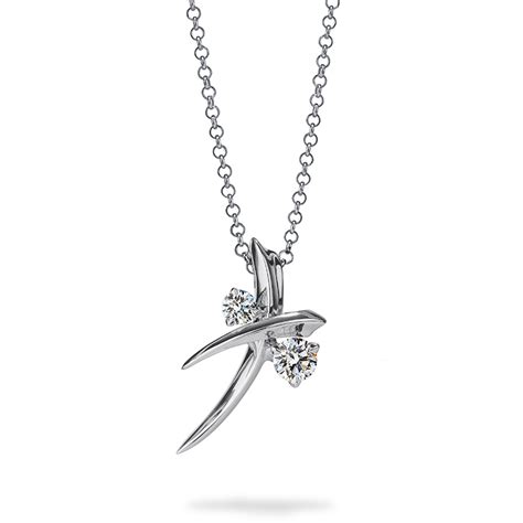 Atelier Swarovski DIAMA Encounter Swarovski Created Diamond Pendant Necklace in White Gold ...