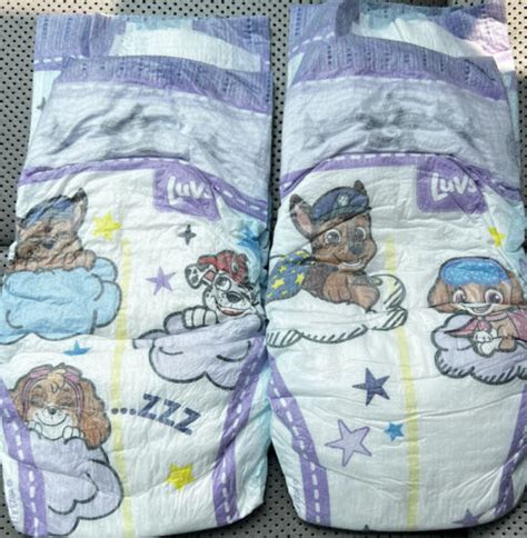 *NEW* Paw Patrol Luvs *Overnights* Size 6 Sample of Six (6) Diapers | eBay