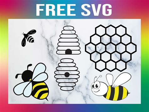 Free Beehive and Bee SVG Files For Cricut