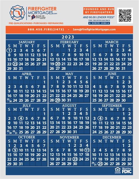 2023 calendar – Firefighter Mortgages®