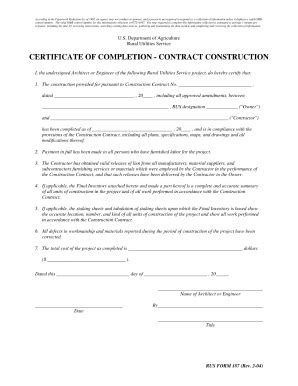 Construction Work Completion Letter - Fill Online, Printable, Fillable, Blank | pdfFiller