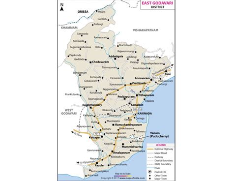 Buy East Godavari District Map