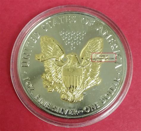 2009 American Eagle 1oz Silver Proof Coin (2 Tone 24 Gold Gilded) W/box &coa