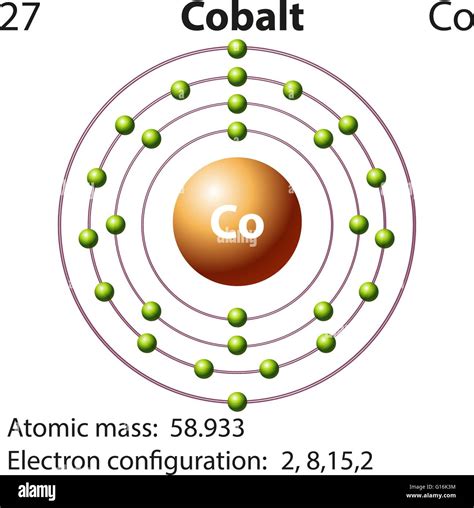 Symbol and electron diagram for Cobalt illustration Stock Vector Image & Art - Alamy
