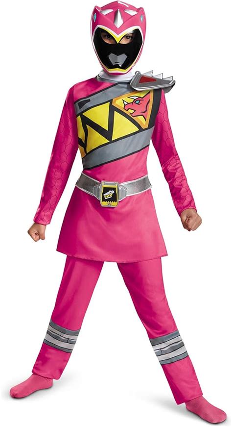 Pink Power Rangers Costume For Kids, Official Licensed Pink Ranger Dino ...