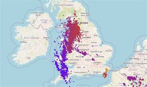 UK lightning tracker map: Thunderstorms hit as storm warnings cover ...