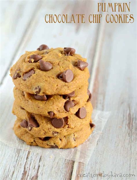 Pumpkin Chocolate Chip Cookies - Creations by Kara