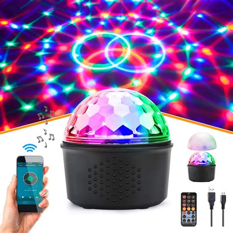 Laelr Disco Lights, Wireless Disco Ball Light 9 LED Colors Mood Light ...