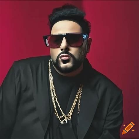 Cover art of badshah striking a pose while singing on Craiyon