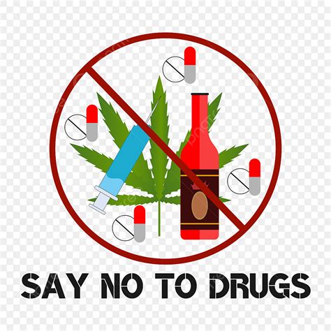 Drug Abuse Clipart Transparent Background, Vector Illustration Poster ...