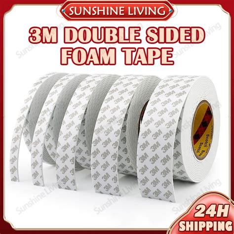 3M Foam Double Sided Tape 5 Meter Length Heavy Duty White EVA Foam Tape ...