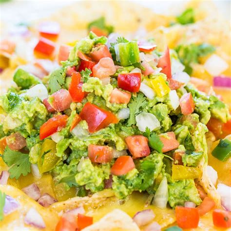 Loaded Guacamole Nachos - Averie Cooks