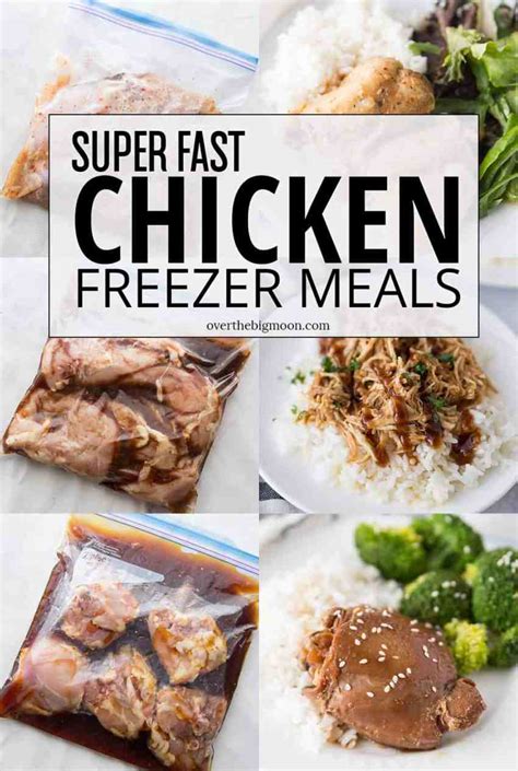 Super Fast Chicken Freezer Meals - Over the Big Moon