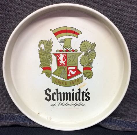 Vintage Schmidt's Beer of Philadelphia White Round Metal Beer ...