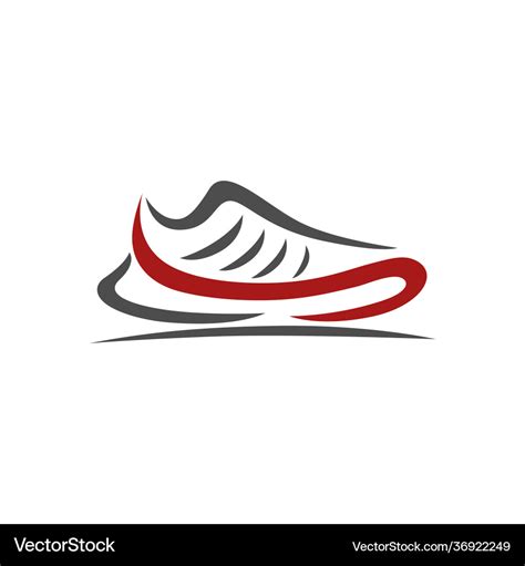 Modern sports shoes logo Royalty Free Vector Image