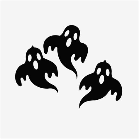 Ghost Collection Vector Art PNG, Ghost Collection For Halloween Icon And Symbol Vector ...