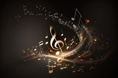 Colorful music notes background with sheet music, disc and treble clef. Illustration 22008522 ...