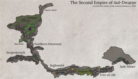 (Anbennar mod) A Map of the Second Empire of Aul-Dwarov. Rebuilt from ...