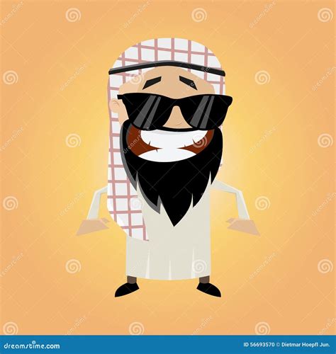 Funny cartoon arab stock vector. Image of comic, vector - 56693570