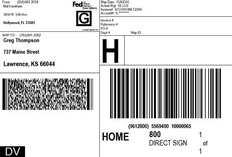Freight Shipping Label Template