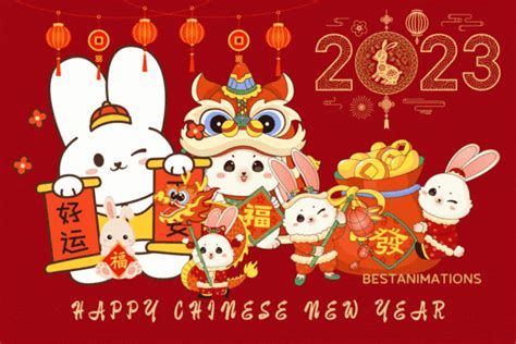 Gif Happy Chine New Year of the Rabbit 2023